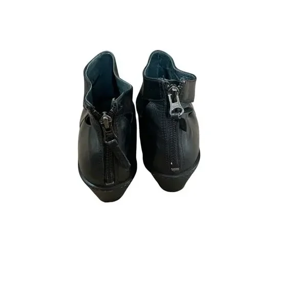 Dansko Bonita Leather Black Back Zip Bootie Cutout Side Womens Size 39 US 8.5 - Picture 3 of 9